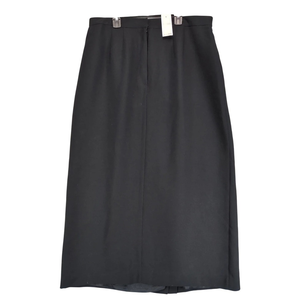NWT Vintage August Max Black Maxi Pencil Skirt Sz 16W Plus Career 90s Korea Made